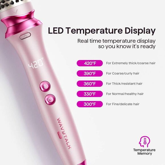 Wavytalk - Heatwave Pro 5-in-1 Curling Wand Set, Inc Pink - Picture 7 of 13